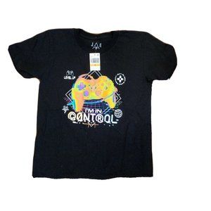 NEW Youth EAT SLEEP GAME REPEAT Gaming T-Shirt Black